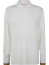 Marni Structured Collar Long Sleeve Blouse In White