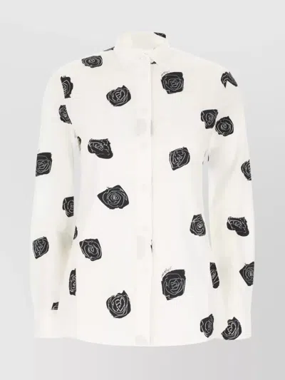 Marni Cotton Shirt With Printed Design And Long Sleeves