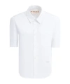 Marni Short-sleeved Tailored Cotton Shirt In White