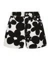 Marni Dillies Gabardine Shorts In Black White
