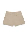 Marni Shorts In Gabardina Con Logo In Neutrals