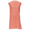 Marni Cotton Silk Pleated Bubble Back Boxy Sleeveless Dress In Pink