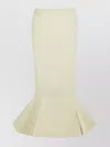 Marni Cotton Skirt With Elastic Waistband And Flared Hem In Neutral
