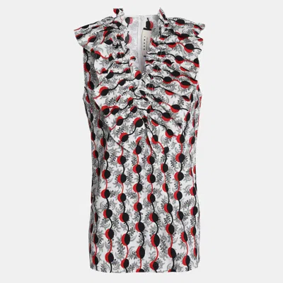 Pre-owned Marni Cotton Sleeveless Top 42 In Multicolor