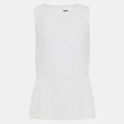 Pre-owned Marni Cotton Sleeveless Top 42 In White