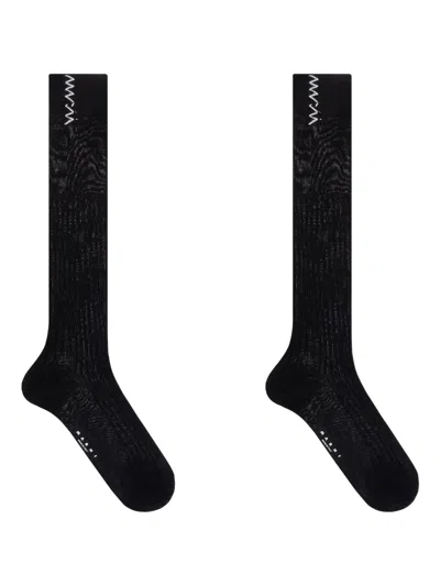 Marni Cotton Socks In Black
