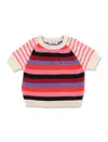 Marni Kids Striped-pattern Knitted T-shirt In Multi