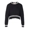 Marni Roundneck Crewneck Crop Distressed Ribbed Contrast
