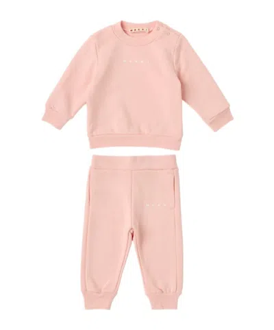 Marni Kids' Cotton Sweatshirt  Sweatpants In Pink