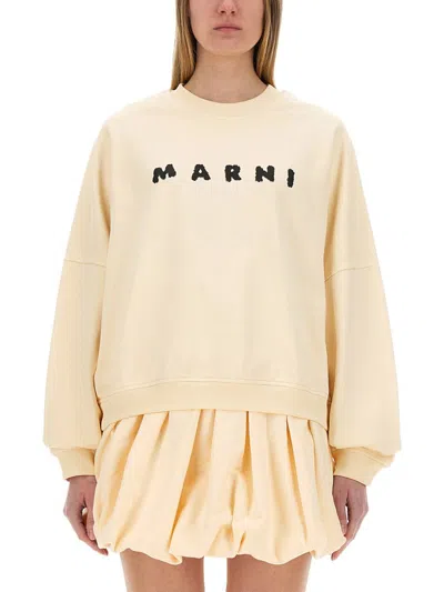 MARNI MARNI COTTON SWEATSHIRT WITH PRINT