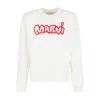 Marni Cartoon-logo Cotton Sweater In White