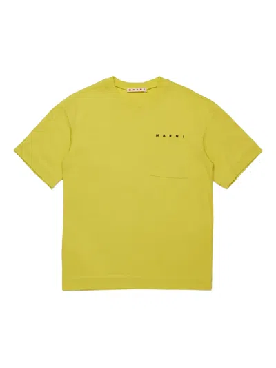 Marni Kids' Cotton T-shirt In Yellow