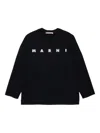 Marni Black T-shirt For Kids With White Logo