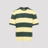 Marni Green And Yellow Maxi-stripe Cotton T-shirt In Multi