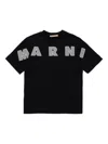 Marni T-shirt With Embroidered Logo In Black