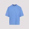Marni Light Blue Jersey Mini Logo T-shirt In Blue Lilac