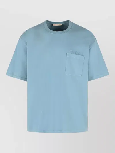 Marni Cotton Jersey T-shirt In Blue