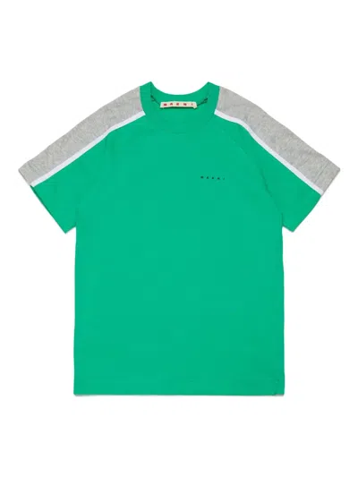 Marni Kids' Cotton T-shirt In Green