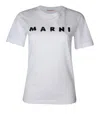 Marni Classic Short-sleeve T-shirt With Scribbled Logo In White
