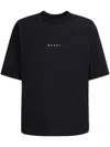 Marni Crew Neck Short Sleeves In Black