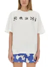 Marni Women's Boxy Flower Logo T-shirt In White
