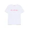 Marni White Jersey T-shirt With Scribbled Logo