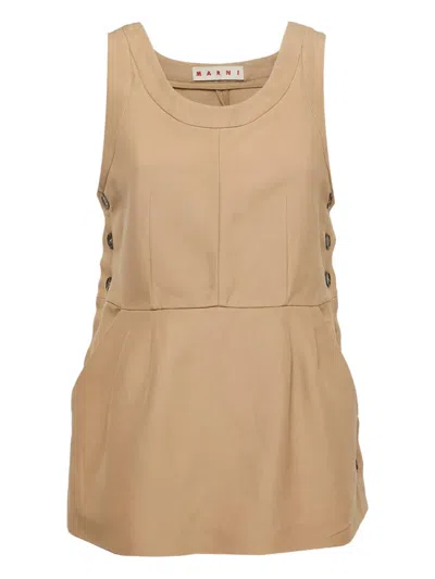 Pre-owned Marni Cotton Top In Brown