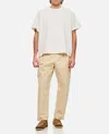 Marni Beige Organic Gabardine Trousers With Drawstring Waist In Beige