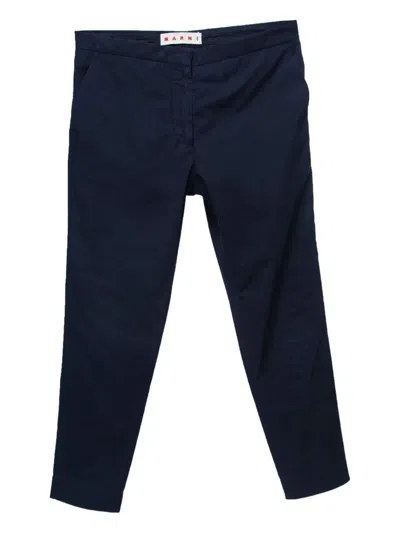 Pre-owned Marni Cotton Trousers In Blue