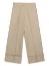 Marni Cotton Trousers In Neutrals
