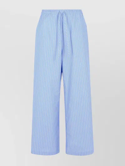 MARNI COTTON TROUSERS WITH ELASTIC WAISTBAND AND STRIPED PATTERN