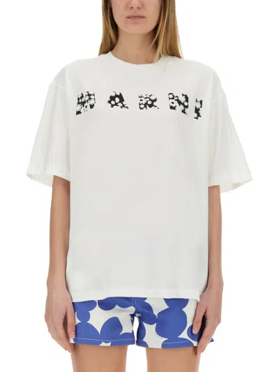 MARNI MARNI COTTON TSHIRT WITH LOGO