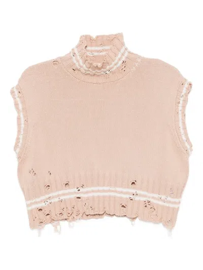 Marni Cotton Waistcoat In Pink