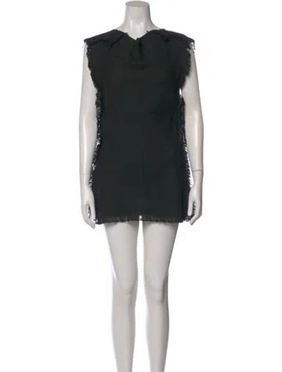 Pre-owned Marni Cowl Neck Mini Dress In Black
