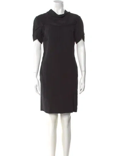 Pre-owned Marni Cowl Neck Mini Dress In Black