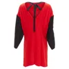 Marni Crast Cutout Armhole Bateau Tie Back Mini Dress In Red