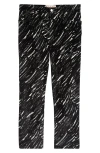 Shop Marni Crayon Print Straight Leg Jeans In Black