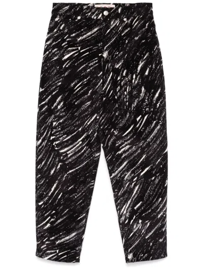 Marni Crayon-print Trousers In Black
