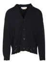 Marni Logo Embroidery Cardigan Sweaters And Cardigans Black In Black