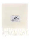 Marni Cream Alpaca Scarf With Fringes