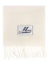 Marni Cream Alpaca Scarf With Fringes