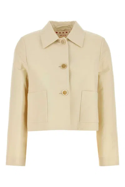 MARNI CREAM CADY BLAZER