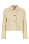 Marni Collared Neck Blazer With Front Pockets In Neutral