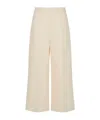 Marni Cream Cotton Cady Cropped Trousers In White