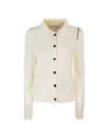 Marni Womens 00w08 Brand-embroidered Contrast-button Cotton-knit Cardigan In Multi