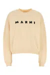 Marni Ivory Sweatshirt With Textured Lettering