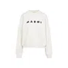 Marni Cream Cotton Oversize Sweatshirt In White