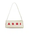 Marni Borsa A Spalla Museo Baguette In Pelle Crema
