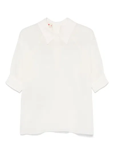Marni Crepe Blouse In White