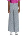 Marni Crepe De Chine Wide Leg Pants In Blue